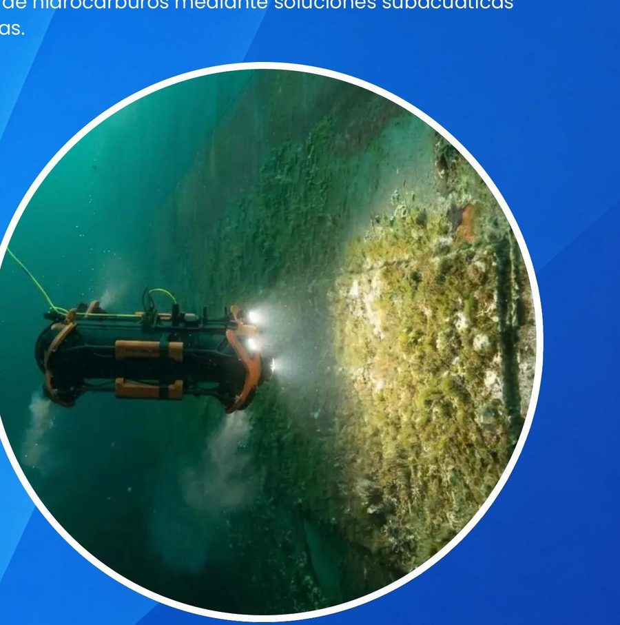 ROV submarino en operación del sector energético